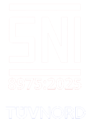 Logo sertifikasi SNI 8975:2025 dan TÜV NORD